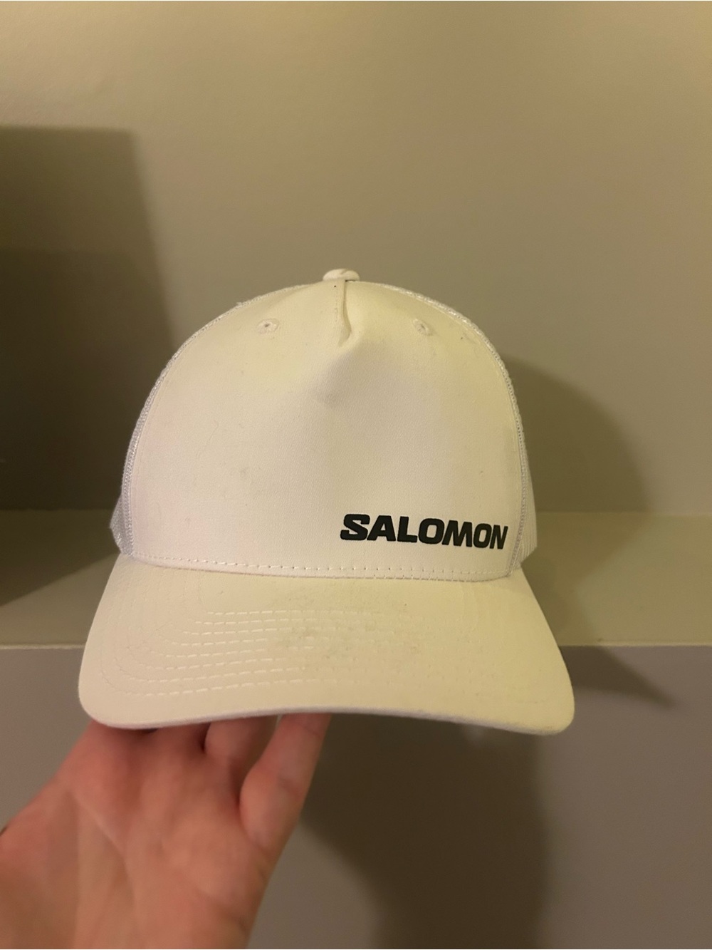 Salomon Men's White Logo Trucker Cap